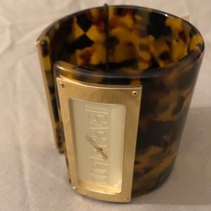 Roberto Cavalli tortoise shell bangle watch NWT